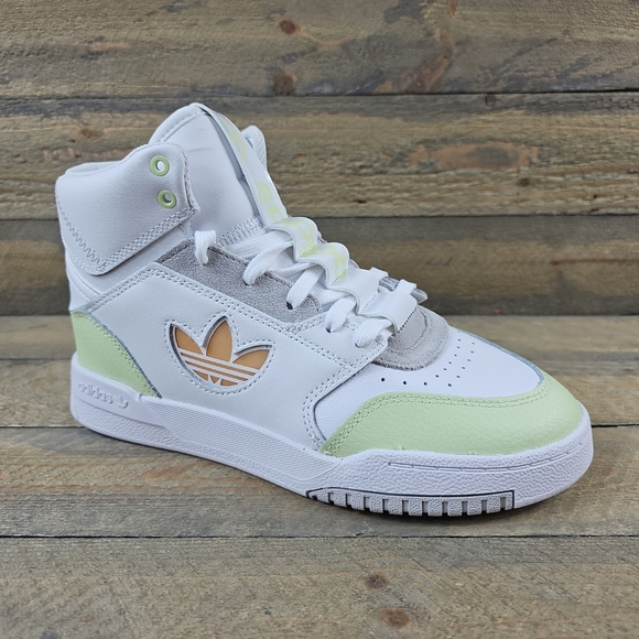 adidas Shoes - Adidas Women's Originals Drop Step XL Leather Sneakers White, Almost Lime